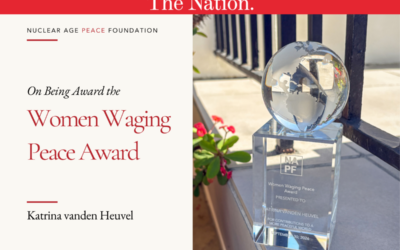Katrina vanden Heuvel on the Women Waging Peace Award